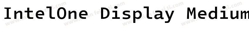 IntelOne Display Medium字体转换